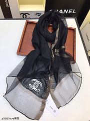 Chanel Scarf Slik In Black - 4