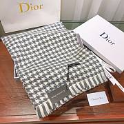 Dior Scarf In Black and White Blended Cashmere Knit - 1