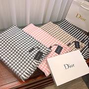 Dior Scarf In Black and White Blended Cashmere Knit - 3