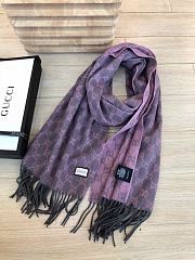 Dior Scarf In Pink&Purple Blended Cashmere Knit - 2