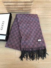 Dior Scarf In Pink&Purple Blended Cashmere Knit - 4