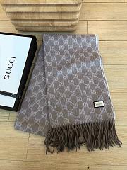 Dior Scarf In Brown&White Blended Cashmere Knit - 2