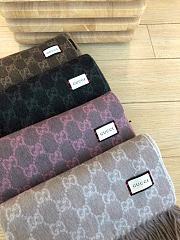 Dior Scarf In Brown&White Blended Cashmere Knit - 5
