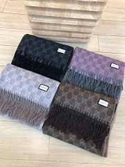 Dior Scarf In Brown&Dark Blended Cashmere Knit - 3