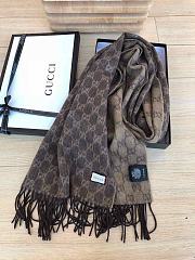 Dior Scarf In Brown&Dark Blended Cashmere Knit - 5