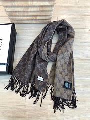 Dior Scarf In Brown&Dark Blended Cashmere Knit - 4