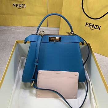 Fedi Peekaboo ISEEU East-West In Blue 8BN32 Size 33x25x12cm
