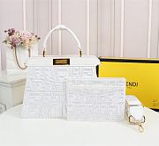 Fendi Peekaboo ISEEU FF Logo In White 7VA52 Size 33cm - 1