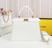 Fendi Peekaboo ISEEU FF Logo In White 7VA52 Size 33cm - 6