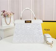 Fendi Peekaboo ISEEU FF Logo In White 7VA52 Size 33cm - 4