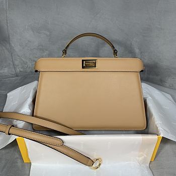 Fendi Peekaboo ISEEU In Beige 7VA52 Size 29x19x11.5cm