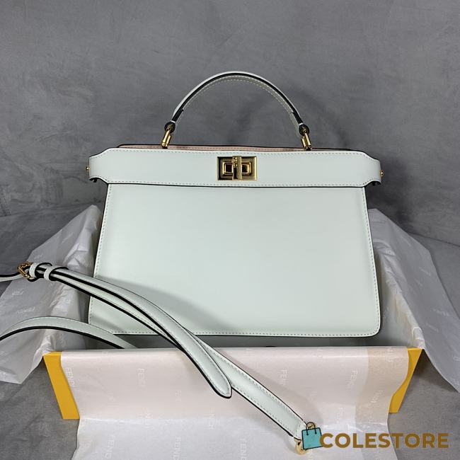Fendi Peekaboo ISEEU In White 7VA52 Size 29x19x11.5cm - 1