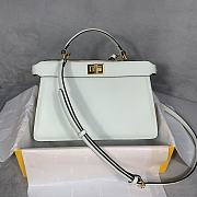 Fendi Peekaboo ISEEU In White 7VA52 Size 29x19x11.5cm - 6