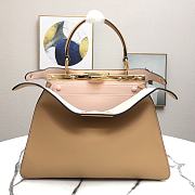 Fendi Peekaboo Medium Yellow Leather Bag 8BN29 Size 33.5x25.5x13cm - 5