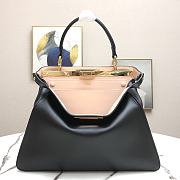 Fendi Peekaboo Medium Black Leather Bag 8BN29 Size 33.5x25.5x13cm - 1