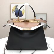 Fendi Peekaboo Medium Black Leather Bag 8BN29 Size 33.5x25.5x13cm - 5