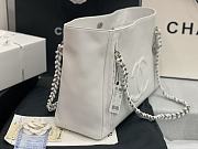 Chanel Large Tote Bag 2021 In White AS8473 Size 42X29X12CM - 6