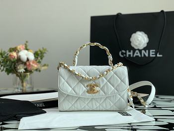 Chanel Mini CC Leather Wrapped Handle Bag AS2431 Size 20cm
