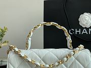 Chanel Mini CC Leather Wrapped Handle Bag AS2431 Size 20cm - 4