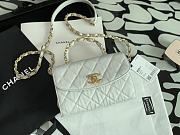Chanel Mini CC Leather Wrapped Handle Bag AS2431 Size 20cm - 3