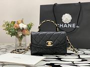 Chanel Mini CC Leather Wrapped In Black Handle Bag AS2431 Size 20cm - 1
