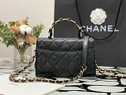 Chanel Mini CC Leather Wrapped In Black Handle Bag AS2431 Size 20cm - 2