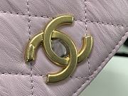 Chanel Mini CC Leather Wrapped In Pink Handle Bag AS2431 Size 20cm - 3