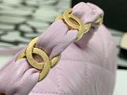 Chanel Mini CC Leather Wrapped In Pink Handle Bag AS2431 Size 20cm - 2