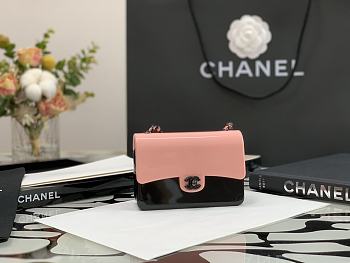 Chanel Plexi Coco Evening Bag Black Metal & Light Pink AS2534 Size 11cm