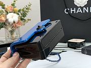 Chanel Plexi Coco Evening Bag Black Metal & Light Blue AS2534 Size 11cm - 4