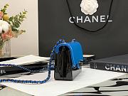Chanel Plexi Coco Evening Bag Black Metal & Light Blue AS2534 Size 11cm - 2