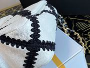 Chanel 19 Black&White Calfskin Flap Bag Size 16x26x9cm - 3