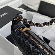 Chanel Grained In Black Leather Hobo Bag B01960 Size 25x14x5Cm - 3