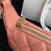 Chanel Grained In Pink Leather Hobo Bag B01960 Size 25x14x5Cm - 4