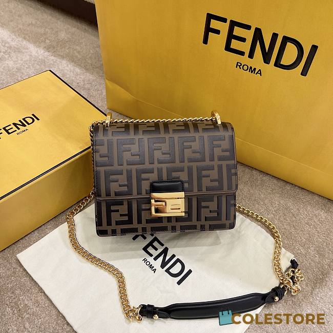 Fendi Kan I Small Shoulder Bag 5325B89 19cm - 1