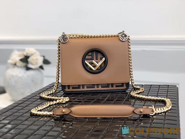 Fendi Kan I F Logo Small Shoulder Bag 8BT286 Size 19x13x9cm - 1