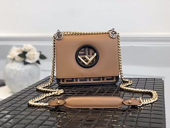 Fendi Kan I F Logo Small Shoulder Bag 8BT286 Size 19x13x9cm