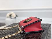 Fendi Kan I F Logo Small Shoulder Bag In Red 8BT286 Size 19x13x9cm - 6
