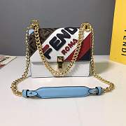 Fendi x Fila Kan I Mania Logo Multicolor Shoulder Bag Size 25x18x11cm - 1