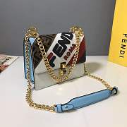 Fendi x Fila Kan I Mania Logo Multicolor Shoulder Bag Size 25x18x11cm - 6