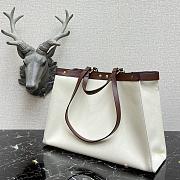 Fendi Peekaboo X-Tote Natural Embroidered Multicolor Canvas 8BH374 Size 41x16x21.5cm - 6