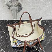 Fendi Peekaboo X-Tote Natural Embroidered Multicolor Canvas 8BH374 Size 41x16x21.5cm - 4