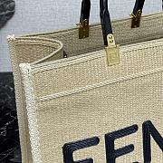 Fendi Medium Sunshine Tote Bag Cotton-Blend/Calf Leather Size 31x17x35cm - 5