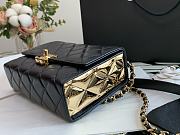 Chanel Mini Flap Bag Grained Calfskin & Gold Metal In Black AS2711 Size 12x17x5.5cm - 5