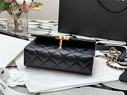 Chanel Mini Flap Bag Grained Calfskin & Gold Metal In Black AS2711 Size 12x17x5.5cm - 4