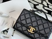Chanel Mini Flap Bag Grained Calfskin & Gold Metal In Black AS2711 Size 12x17x5.5cm - 2