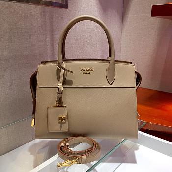 Prada Esplande Saffiano Leather Bag In Beige lBA046 Size 30×23×15cm