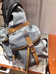 Prada Marble Gray/Black Nylon Backpack 2VZ074 Size 37x42x17cm - 6