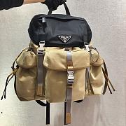 Prada Marble Beige/Black Nylon Backpack 2VZ074 Size 37x42x17cm - 1