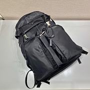 Prada Black Nylon & Saffiano Leather Backpack 2VZ019 Size 32x52x19cm - 6